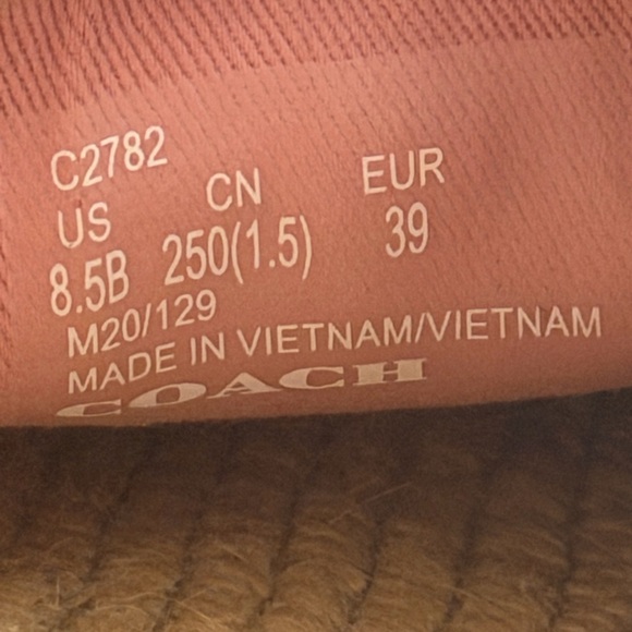 COACH Pink Carson Espadrilles - Picture 4 of 7